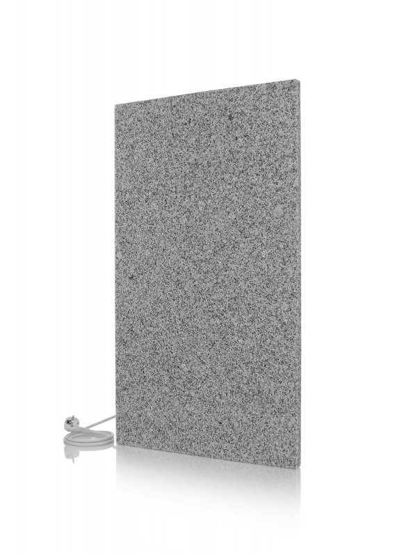 Infrarot-Strahlungsheizpaneel "Granit Grau/Weiß" 800W (82x47 cm) - zum Schließen ins Bild klicken