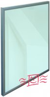 Infrarot-Strahlungsheizpaneel 300W (60x60 cm) Glas mit Alu-Rahmen WEISS