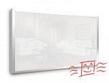 Infrarot-Strahlungsheizpaneel 600W (120x60 cm) Glas mit Alu-Rahmen WEISS