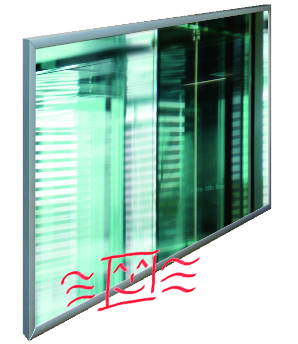 Infrarot-Strahlungsheizpaneel 600W (120x60 cm) Glas SPIEGEL mit Alu-Rahmen - zum Schließen ins Bild klicken