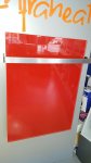 Infrarot-Strahlungsheizpaneel "Glas" 300W (70x50 cm) rot, mit Handtuchhalter