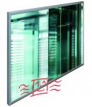 Infrarot-Strahlungsheizpaneel 600W (120x60 cm) Glas SPIEGEL mit Alu-Rahmen